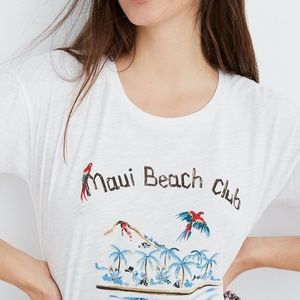 NWT Madewell Maui Beach Club Graphic T-Shirt Small